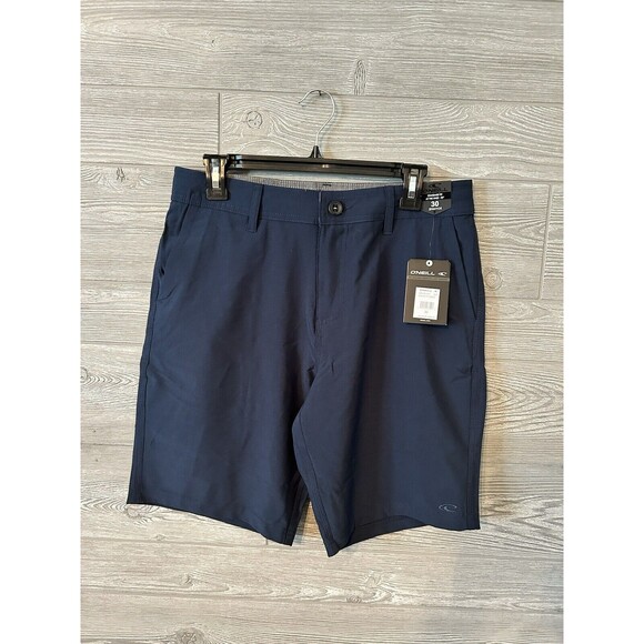 O'neill Hybrid OG-Solid Navy Blue Hybrid Shorts Mens - 30 Waist - Picture 1 of 8